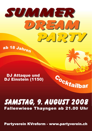 Summer Dream Party Flyer 2008