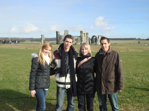 Stonehenge - Sabrina, Felix, Melanie und Stefan